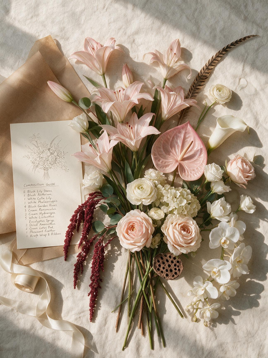 the-lily-arrangement-kit flat-lay